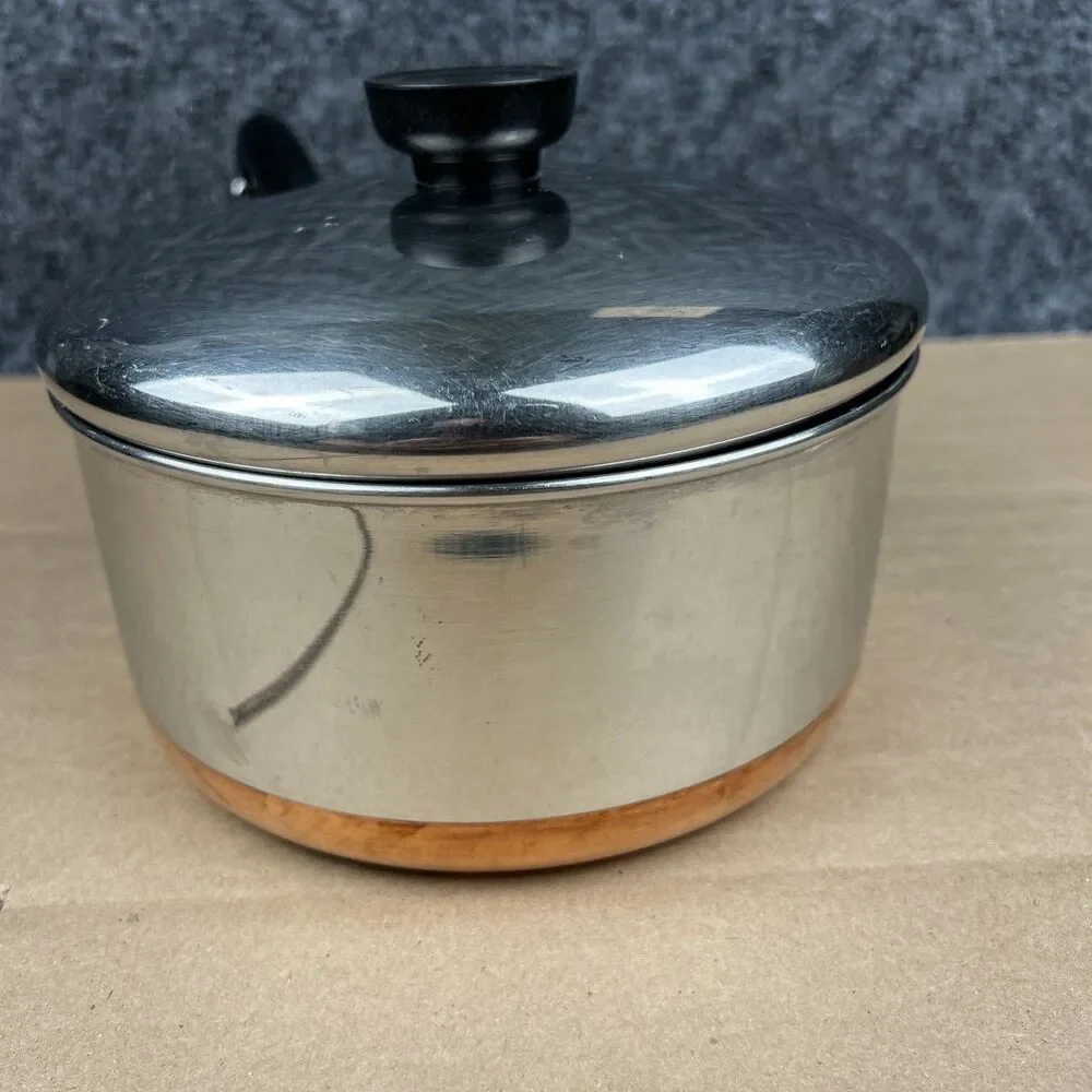 REVERE WARE 2QT. Sauce Pan Copper Bottom With Lid Vintage  Clinton, IL 1801